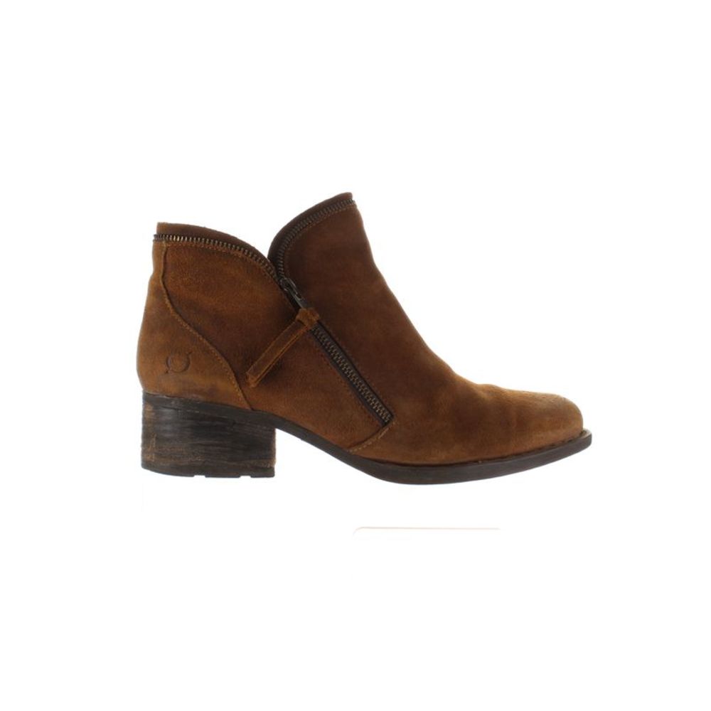 Born Womens Brown Ankle Boots Size 10 Medium (B, M) 2” Heel